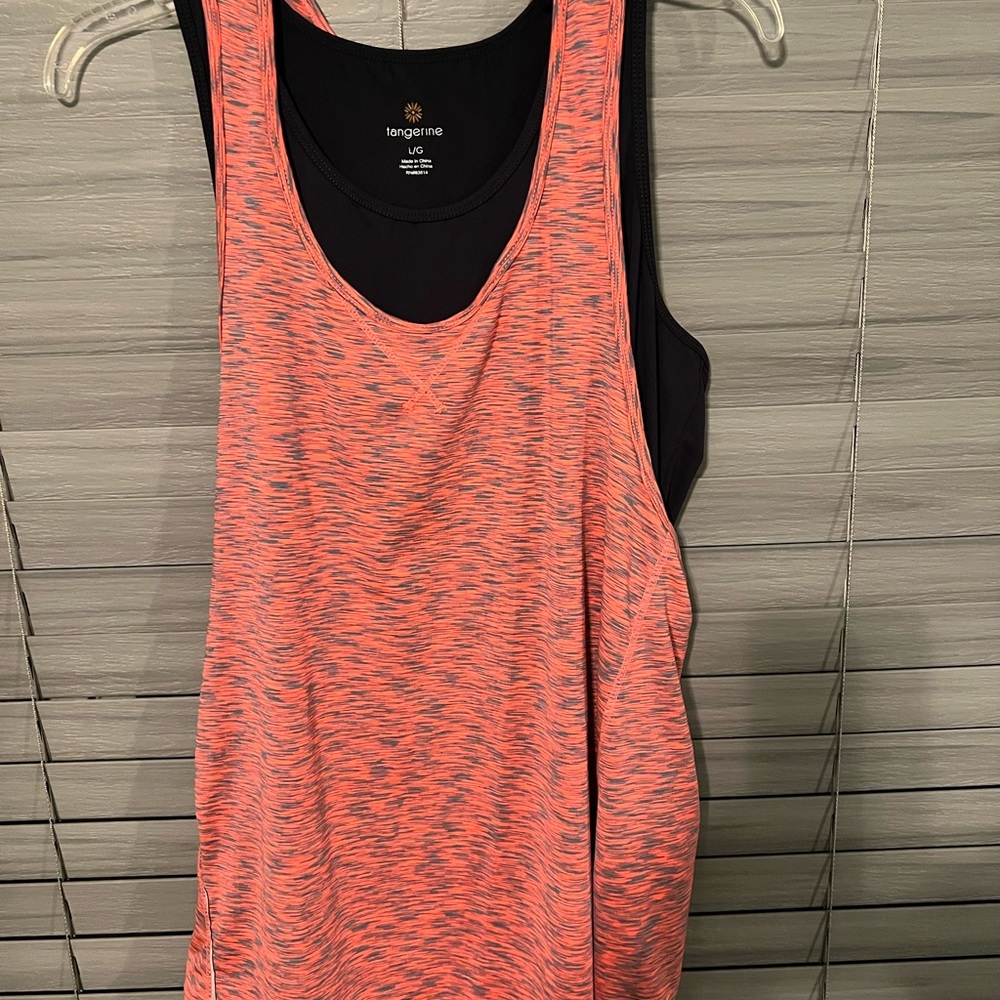 Tangerine women’s layered tank tops , can be worn separately or layered, sizeL